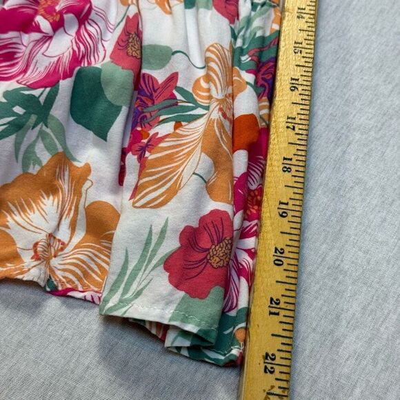 Rachel Zoe Women’s Tropical Floral White Dress Sz L - Picture 9 of 10